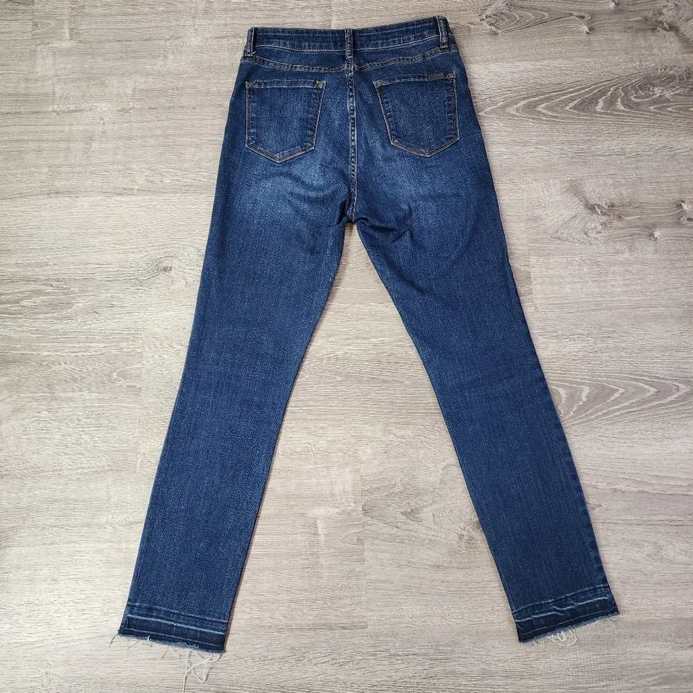 STS BLUE Ashley High Rise Button Fly Blue Denim Raw Hem Jean 28 - Picture 11 of 14
